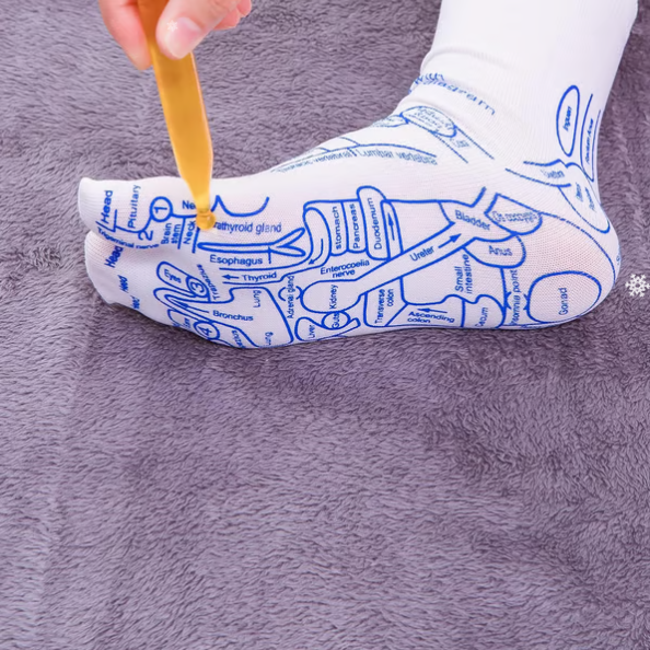 Κάλτσες Ρεφλεξολογίας με Εργαλείο Μασάζ Σημείων Πυρόλυσης